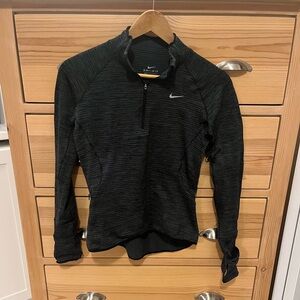 Nike Dri-Fit Thermal Sphere Quarter-Zip Pullover Running Top Grey